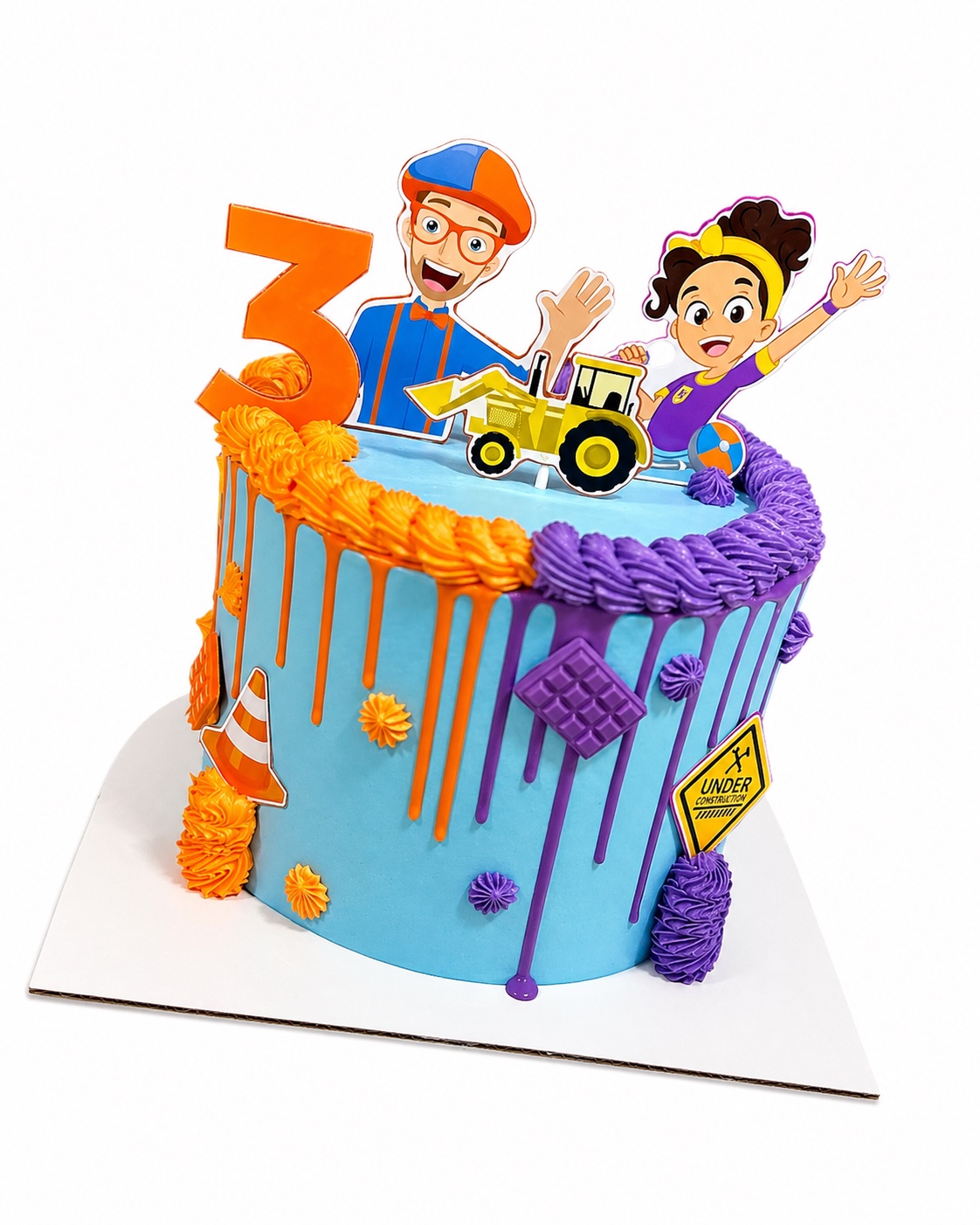 Blippi Themed Birthday Cake